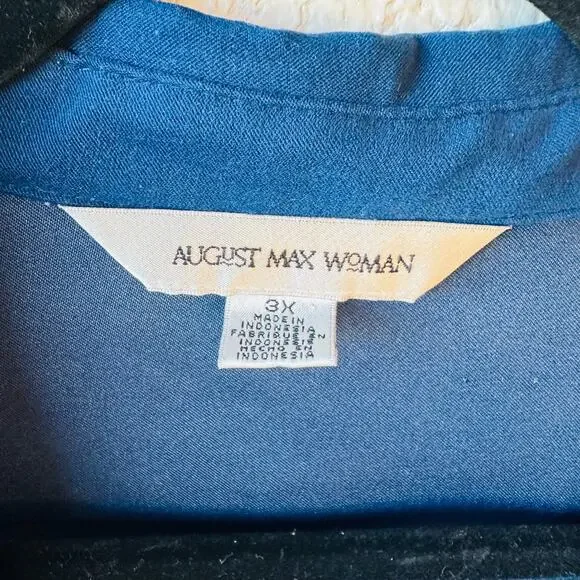 Vintage August Max Woman Long Botton Down 3X - Picture 3 of 4